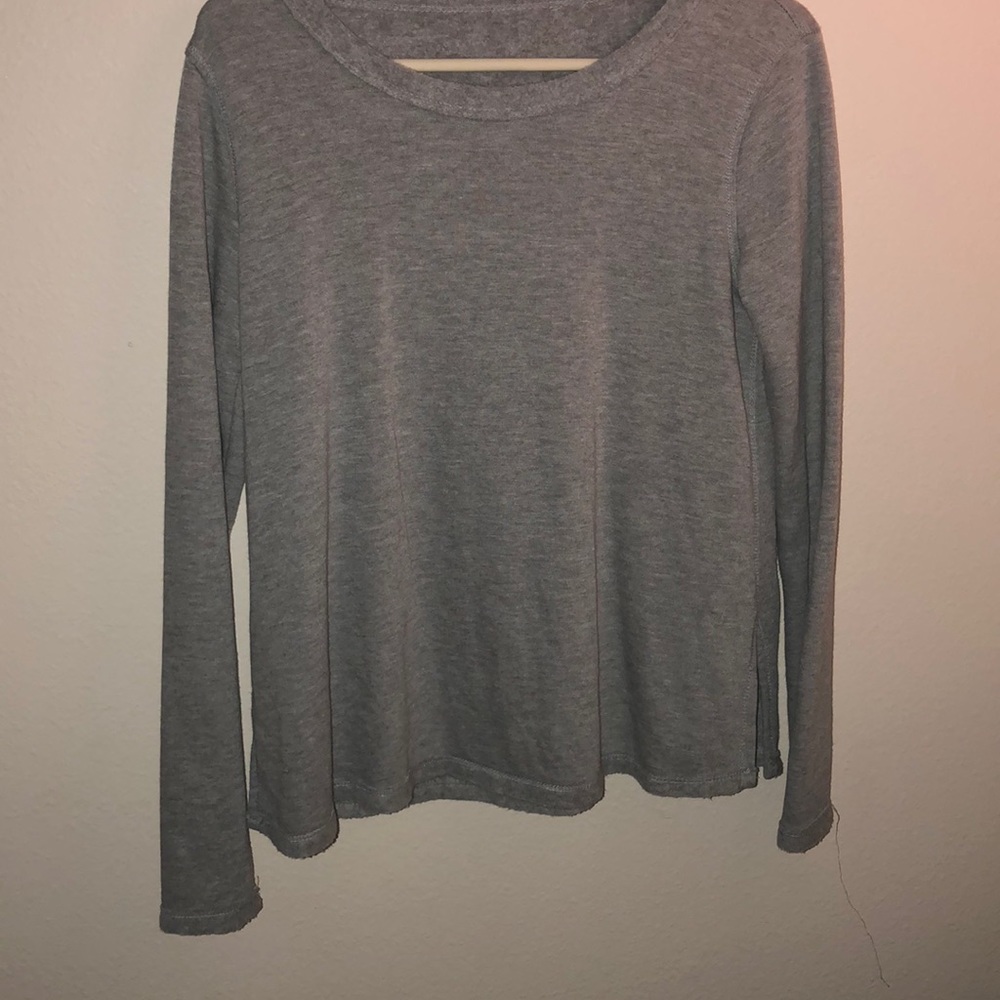 Grey long sleeve, “sweater type”